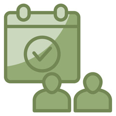 Meeting Scheduler Icon Element For Design