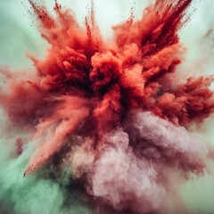 Abstract Colorful Powder Explosion  Holi Paint  Burst  Cloud  Texture