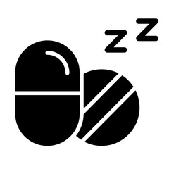 Drugs Sleep Solid Icon