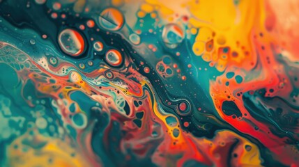 Naklejka premium a fantastical journey through a realm of abstract colors and whimsical designs, No bowls, white space in the center of the page for text