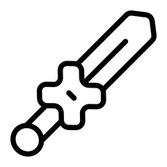 Fantasy Sword Line Icon