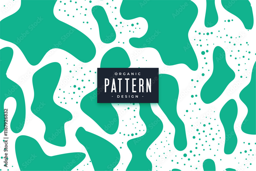 Wall mural abstract organic blob shape pattern background design