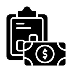 Financial Report Solid Icon