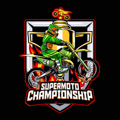 Super Motocross Extreme Championship Sport Adventure Badge Logotype Vector Illustration for sticker emblem t-shirt banner invitation poster