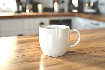 Obraz premium white cup on table