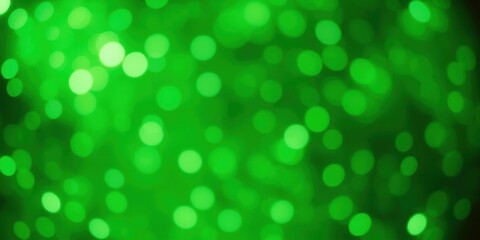 Obraz premium Abstract Green Bokeh Background with Soft, Blurred Circles of Light