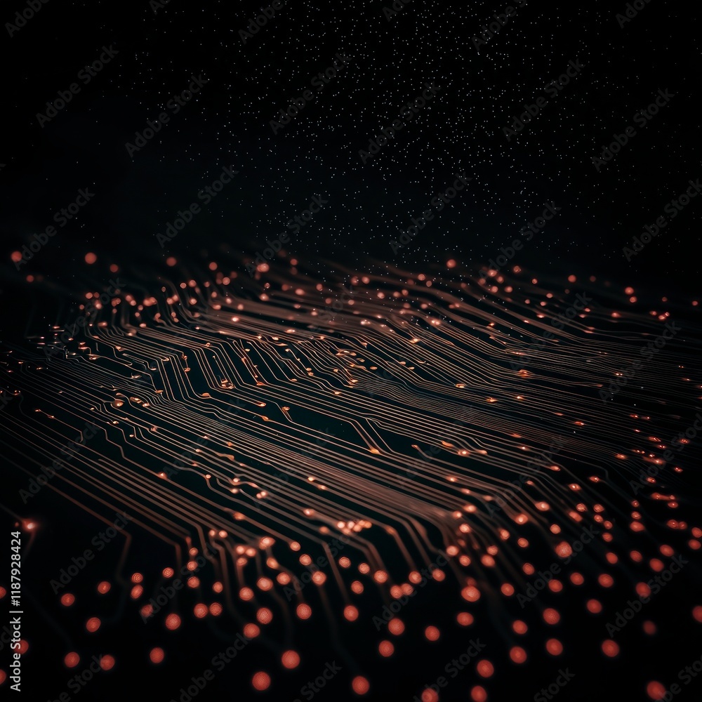 Poster futuristic circuit board abstract tech background digital data network innovation ele