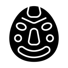 Hahoe Mask Solid Icon