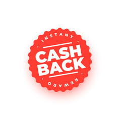 cashback refund offer sticker template design