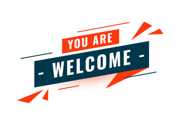 modern you are welcome banner impress your new employee