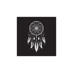 Dreamcatcher icon vector symbol design art illustration.