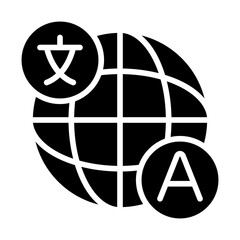 International Language Solid Icon