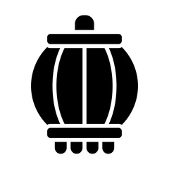 Korean Lantern Solid Icon