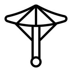 Korean Umbrella Line Icon