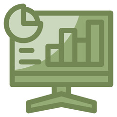 Analytics Dashboard Icon Element For Design