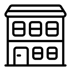 Modern House Line Icon © spacepixel