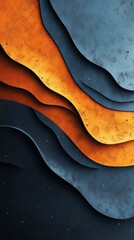 Modern Abstract Background with Contrasting Orange and Blue - made with Generative AI