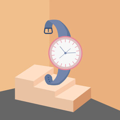 vintage wristwatches Woman luxury watches. vector illustration