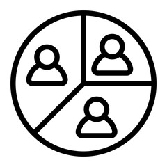 Population Amount Line Icon