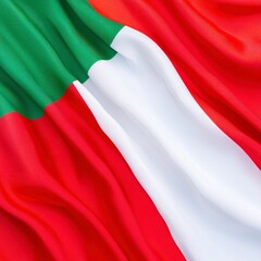 Obraz premium Italian Flag Red White Green Fabric Texture Background