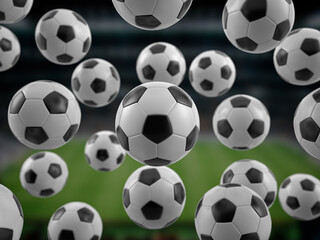 Soccer balls background