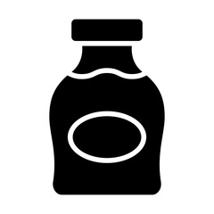 Sauce Bottle Solid Icon