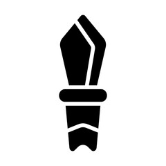 Stone Knife Solid Icon