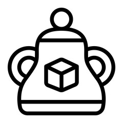 Obraz premium Sugar Teapot Line Icon