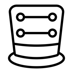 Top Hat Line Icon