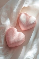 Elegant Valentine's Day-inspired design with soft heart shapes