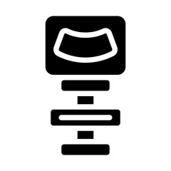 Ultrasound Machine Solid Icon