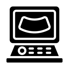 Ultrasound Machine Solid Icon