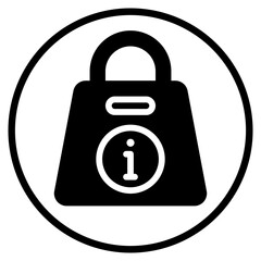 bag glyph icon