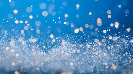 Fototapeta premium A crisp winter scene featuring intricate snowflakes and sparkling ice crystals background 