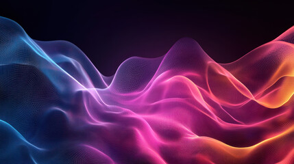 Obraz premium Prompt: Neural network designs integrated into glowing, abstract big data streams, highlighting modern AI technology's structure in a clean, high-tech vector format.