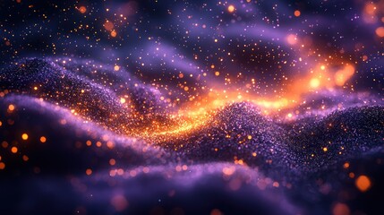 Naklejka premium Abstract representation of cosmic waves and light.