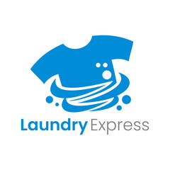 Express laundry business logo ready to print