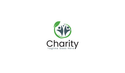 Charity People Logo Deisgn with vector file | Donation Logo