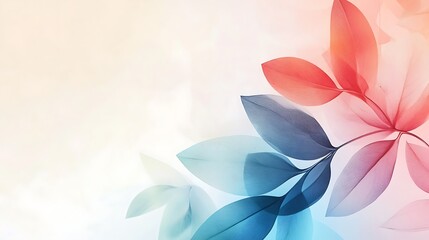 Fototapeta premium Pastel Colored Translucent Leaves Artistic Design