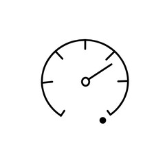 Speedometer black icon illustration