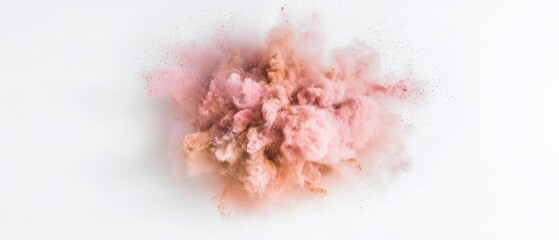Fototapeta premium Pink Beige Powder Explosion Abstract Art Cloud Burst