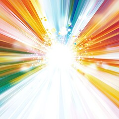 Obraz premium Colorful Light Rays Burst