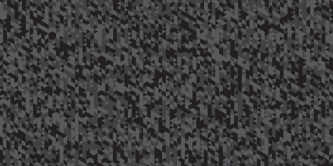 Fototapeta premium Abstract geometric black and gray background seamless mosaic and low polygon triangle texture wallpaper. Triangle shape retro wall grid pattern geometric ornament tile vector square element.