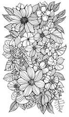 Creative 2D Doodle Floral Illustrations for wallpaper, card, tile