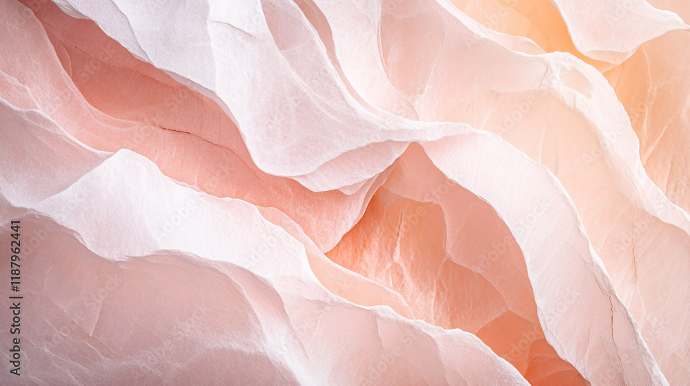 Poster textured layers of pale pink and white fabric creating a soft and delicate appearance
