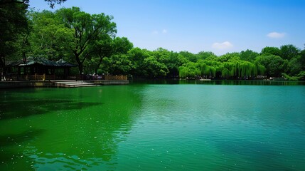 Obraz premium Embracing Tranquility: Lake Natural Background Pictures