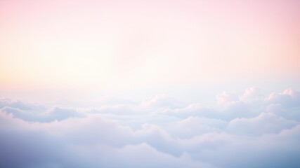 Fototapeta premium A celestial canvas painted in soft pastels, where cotton candy clouds drift across a dreamlike sky.