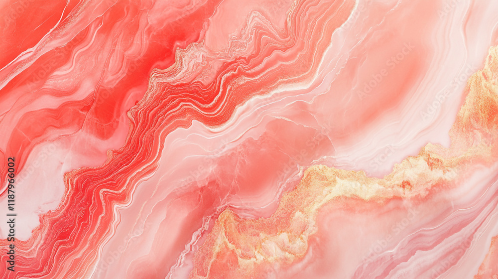 Aufkleber swirling patterns of red and gold tones create a vibrant abstract design