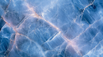 Beautiful blue semi-transparent mineral formation with intricate patterns and textures