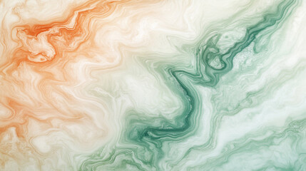 Colorful abstract swirls of orange and green create a vibrant background design